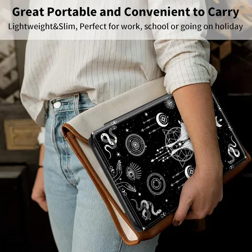 Funda para tablet Kindle Fire 7 2022/2023, funda giratoria inteligente de 360 grados, soporte giratorio, cubierta de cuero suave, apagado automático