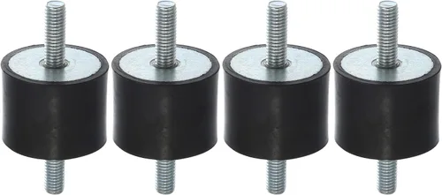 Miniatura 10 de X AUTOHAUX 4 piezas M8 - Amortiguador aislante de goma antivibración para automóvil, 0.984 x 0.787 in, montaje de bobina de goma, soportes