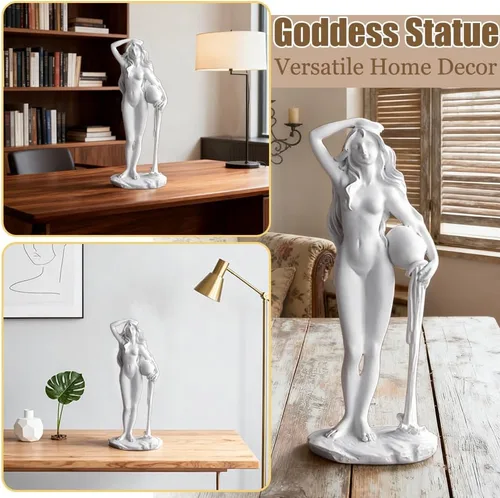 Miniatura 5 de Estatua de cerámica de la diosa Venus, estatuas de diosa femenina, figuras de mitología griega romana para sala de estar, dormitorio, estudio