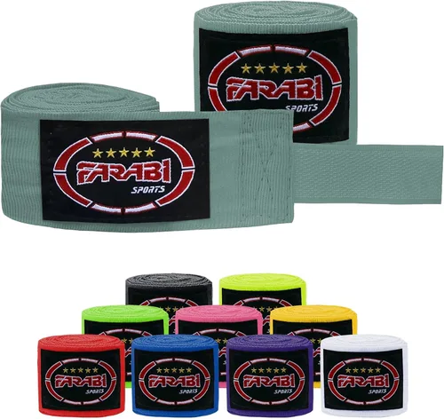 Miniatura 8 de FARABI - Vendas de mano de boxeo para niños, 8.2 ft, vendas de mano junior, envolturas de mano para boxeo, Muay Thai, MMA Boxeo, vendas de mano