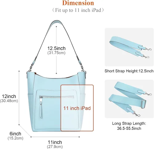 Miniatura 6 de Over Earth Bolsos de cuero para mujer, bolso de hombro Hobo, bolso de mano para mujer