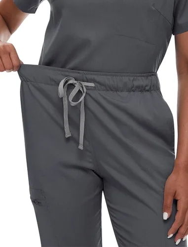 Miniatura 4 de niaahinn Conjunto de uniforme médico para mujer con cuello en V clásico y pantalones deportivos de yoga, uniforme médico de enfermería