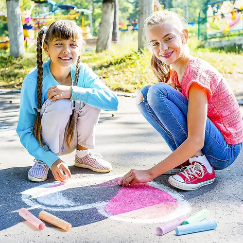 Miniatura 5 de feela Paquete de 168 tizas para acera, juego de tizas para acera para niños, a granel, ideal para niños y familias, pintura en acera, pared