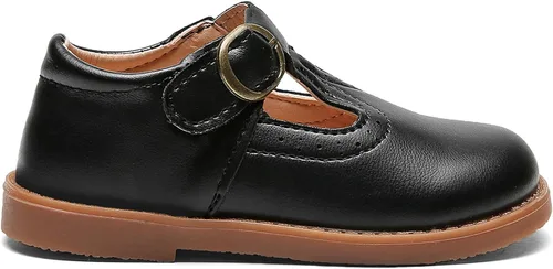 Miniatura 5 de DADAWEN - Zapatos de correa de vestir planos para niña, clásicos, para usar con el uniforme escolar
