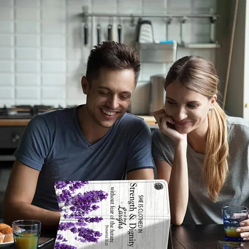 Miniatura 13 de Funda para tablet Fire 7 (12ª generación, versión 2022), delgada, a prueba de golpes, delgada, de piel sintética, con función de apagado/encendido