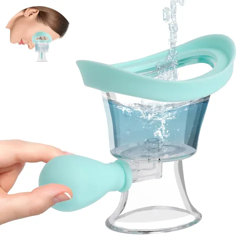Kit de lavado de ojos, taza de lavado de ojos de silicona, suministros de limpieza manual de presión de aire, herramienta de taza de limpieza de