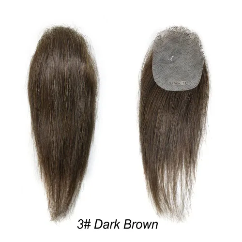 Miniatura 4 de Parche para el cabello de piel ultra fina para hombres 6 x 8 pulgadas, pegamento en V en bucle en V en unidad de repuesto para puntos calvos