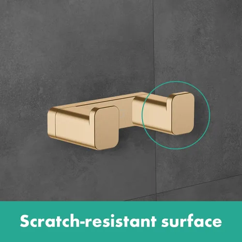 Miniatura 3 de hansgrohe AddStoris 41755340 - Accesorios de doble gancho en cromo negro cepillado de 1 pulgada Cromo cepillado negro