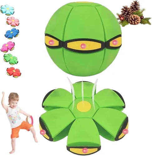 Miniatura 6 de Bola mágica que rebota, platillo volador mágico, juguete de doble forma libremente intercambiable con 6 luces, interacción entre padres e hijos