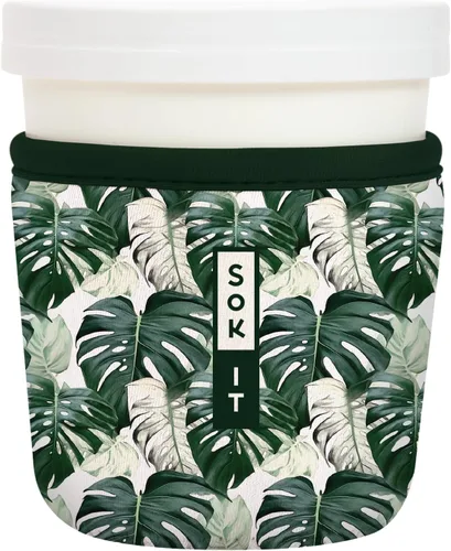 Miniatura 143 de Sok It IceCreamSok - Funda de neopreno aislada (flores abstractas, pintas de helado cónicas)