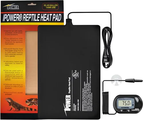 Miniatura 14 de iPower Almohadilla de calor para reptiles de 8W bajo el tanque, calentador de terrario para tortugas, lagartos, ranas y otros animales pequeños
