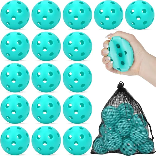 Miniatura 10 de Coopay Paquete de 18/36 pelotas de práctica de béisbol, bolas de entrenamiento de plástico, bolas de softball huecas ligeras para golpe