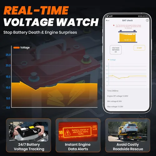 Miniatura 7 de ANCEL AD310BT Escáner OBD2 Bluetooth (Actualizado) - Lector de códigos del motor, escáner automotriz con aplicación premium para iOS y Android