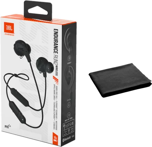 JBL Endurance Run 2 Auriculares inalámbricos Bluetooth – Auriculares deportivos intraurales a prueba de sudor con micrófono – Ajuste seguro, batería