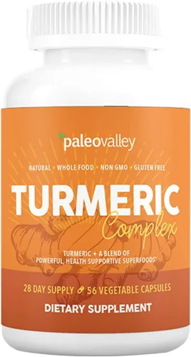 Paleovalley - Complejo de cúrcuma orgánica - Cúrcuma orgánica de espectro completo con superalimentos que apoyan la salud - 56 cápsulas vegetarianas