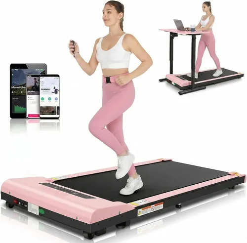 Miniatura 12 de Cinta de Caminar Portátil con Capacidad de 300 Libras, Cintas de Correr Portátiles para Casa y Oficina, Cinta de Correr Bajo el Escritorio
