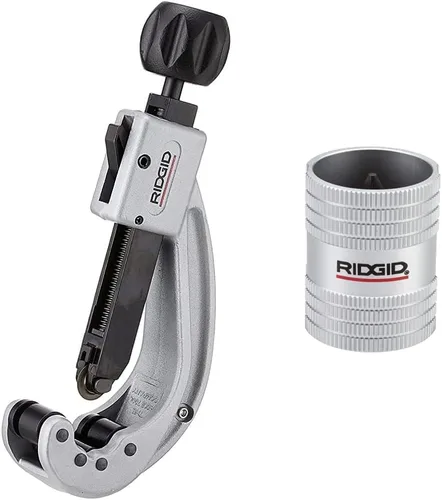 Miniatura 12 de RIDGID 31642 Modelo 152 Cortador de tubos de acción rápida (1/4 pulgadas a 2-5/8 pulgadas) + llave de tubo recta de aluminio RIDGID 31100 modelo 818