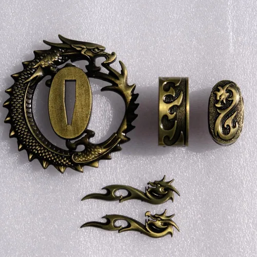 Miniatura 21 de Espada samurái japonesa KOSHIRAE – TSUBA FUCHI KASHIRA MENUKI 68-100