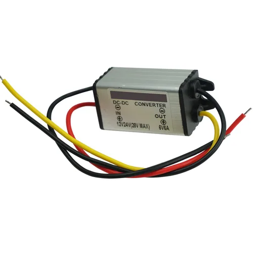 Regulador convertidor de CC, 12 V a 6 V 6 A 36 W, impermeable, alta eficiencia, 5 protecciones de seguridad, se adapta a electrodomésticos de 6 V CC