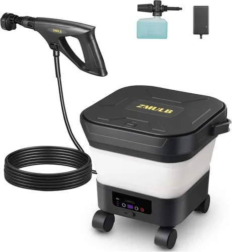 Lavadora a presión portátil, lavadora eléctrica inalámbrica con tanque de agua de 3.2 galones, 522 PSI máximo, manguera de 23 pies, batería de litio