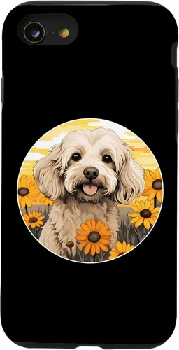 Miniatura 13 de iPhone 15 Cute Cockapoo in Spring Flower Garden Colorful Puppy Dog Case