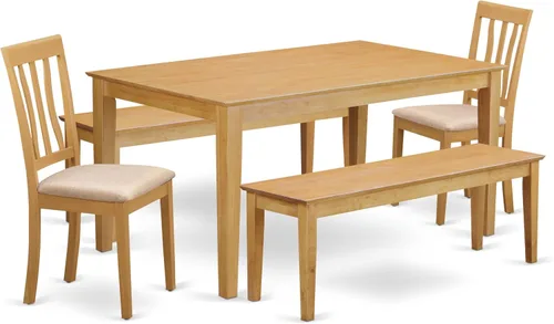 Miniatura 9 de East West Furniture CAAN5-CAP-C - Juego de comedor de 5 piezas que incluye una mesa de comedor rectangular y 4 sillas de cocina tapizadas de tela