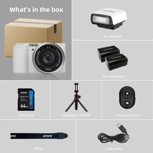 Miniatura 2 de ORDRO Cámaras digitales G730 5K para fotografía – Cámara creadora de contenido de viaje con zoom óptico de 64MP 12X y cámara de vlogging de YouTube