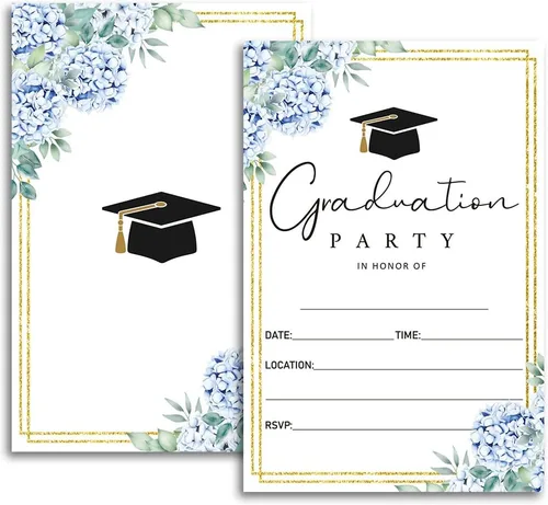 FujLoy 20 tarjetas con sobres, invitaciones para fiestas de graduación 2026, 2026 para universidad, escuela secundaria, celebración de graduación