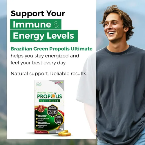 Miniatura 8 de LABO Nutrition Propóleos verdes brasileños Ultimate – Contiene > 7% o 28 mg por porción de Artepillina C y >5% de flavonoides, para apoyo