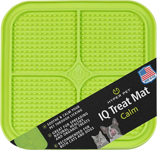 Miniatura 10 de Hyper Pet IQ - Tapete para lamer perros y gatos, cuidado dental, aburrimiento, superficie texturizada, ventosas, 7.88 x 0.25 x 7.88 pulgadas