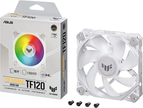 Miniatura 2 de ASUS TUF Gaming TF120 ARGB Case Fan White Edition - Paquete individual