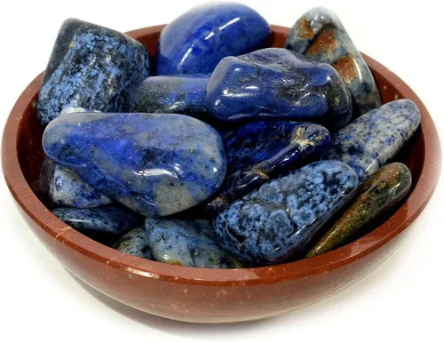 Miniatura 20 de Piedras pulidas de sodalita azul natural, piedras preciosas pulidas de cristal de cuarzo mineral Cabujones espumosos de África del Sur, 5
