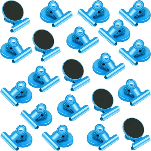 Miniatura 16 de VNDUEEY Paquete de 20 imanes para nevera, clips magnéticos fuertes resistentes, clips magnéticos para pizarra blanca, imanes para nevera, taquilla