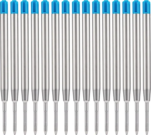 Miniatura 5 de Wikult - 15 repuestos de bolígrafo negro compatibles con bolígrafo Parker, punta media de 0.039 pulgadas, tinta alemana de escritura suave