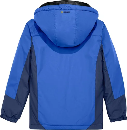 Miniatura 2 de GEMYSE Chaqueta de esquí impermeable para niños, chaqueta de invierno a prueba de viento con capucha