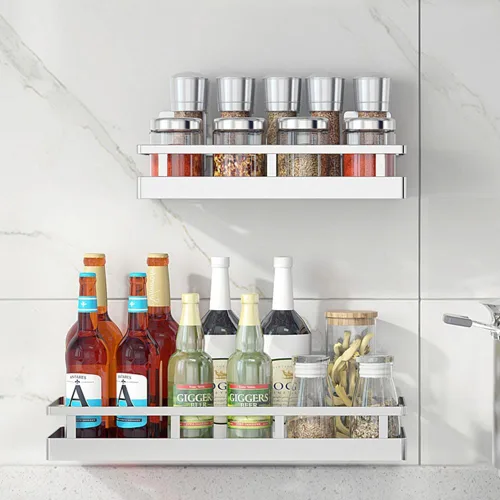 Miniatura 4 de Estante de especias de cocina SUS304, estante de almacenamiento de acero inoxidable SUS304, contenedor de condimentos, organizador de especias
