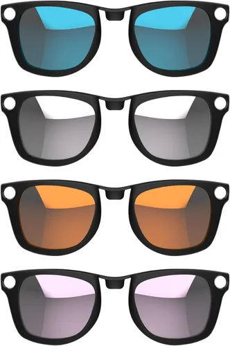 HIBLOKS 4 clips polarizados para Ray-Ban Meta Wayfarer y Gen 2 (RW4008/RW4012 Grande 53-22), clip de decoloración para Meta Wayfarer Gen 2 Protege