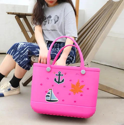 Miniatura 6 de Lckaey Accesorios de bolsa de playa de goma-Decoración de goma de PVC para bolso de EVA Bogg Insertos Sport Charms Y064Figure 6 Figura 6