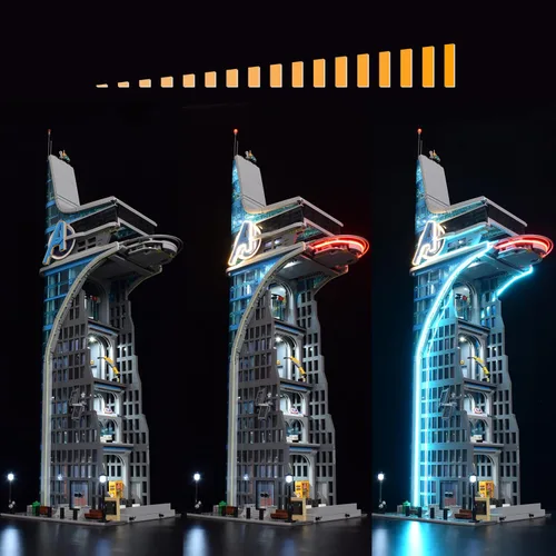 Miniatura 5 de LightGo Kit de iluminación LED diseñado para Marvel Avengers Tower compatible con Lego 76269 juego de construcción, no incluye