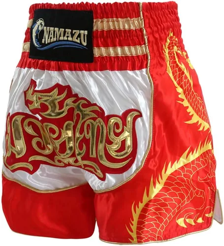 Miniatura 16 de NAMAZU Pantalones cortos Muay Thai para hombres y mujeres, pantalones cortos de kickboxing de alta calidad para gimnasio y boxeo.