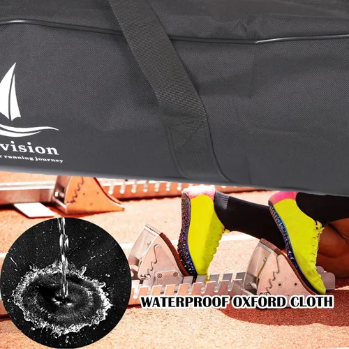 Miniatura 9 de Bolsa de viaje para gimnasio con cremalleras duraderas de 2 vías, impermeable, tela Oxford fuerte, Negro -, 31.5 pulgadas para bloques de arranque