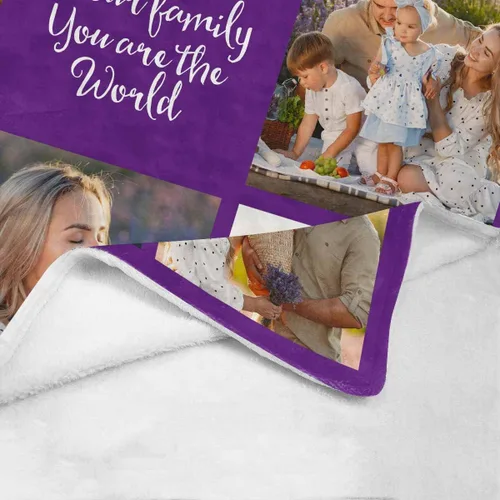 Miniatura 2 de Manta personalizada para el Día del Padre, regalo de hija, hijo, esposa, manta con imagen personalizada para papá, manta con imagen personalizada