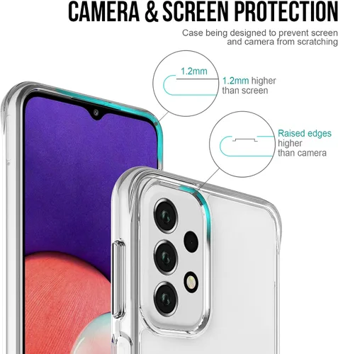 Miniatura 6 de Funda para teléfono Samsung Galaxy A23-5G: (no para A23 5G UW), [Serie Armadura Cristalina] [4 bolsas de aire integradas] Funda protectora a prueba