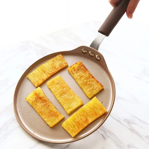 Miniatura 5 de LI-GELISI Sartén de hierro fundido anodizado duro antiadherente con revestimiento antiadherente, sartén redonda para comal, sazonada, 10 pulgadas