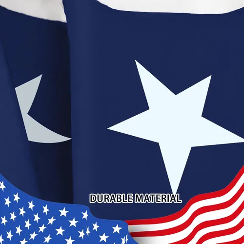 Miniatura 4 de Bandera de abanico plisada estadounidense, 3 x 6 pies, bandera patriótica de Estados Unidos con medio abanico para exteriores, decoraciones