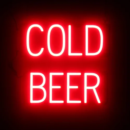 Miniatura 10 de SpellBrite Letrero de cerveza y vino Letrero de cerveza y vino neón, luz LED verde 22.0 x 15.0 pulgadas