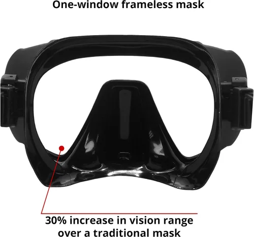 Miniatura 4 de Nami - Máscara de buceo individual sin marco, vista panorámica, UV disponible, buceo, pesca submarina, máscara de snorkel para adultos