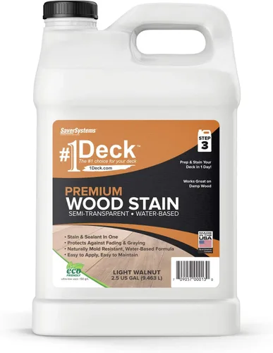Miniatura 10 de # 1 Deck Premium - Tinte de madera semitransparente para tarimas de terraza, vallas y revestimientos Natural