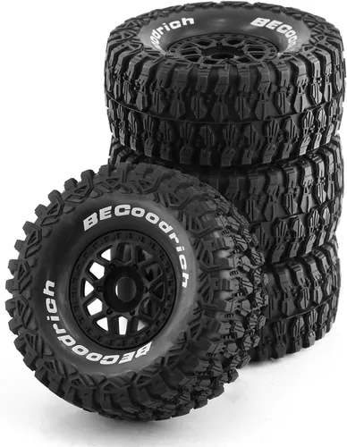 Miniatura 9 de 1/7 1/8 RC Short Course Truck Buggy Neumáticos y ruedas de 0.669 in Hex OD 5.315 in Neumáticos todoterreno para 1:7 1:8 Escala RC Off-Road Truck Car