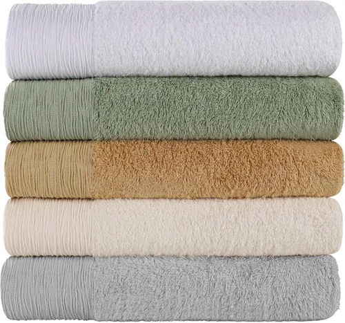 Miniatura 13 de Superior Rayon - Juego de toallas de 12 piezas de mezcla de bambú, de secado rápido, artículos esenciales para el baño, ducha, spa, toallas